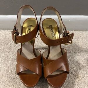 Michael Kors Tan Leather Sandals